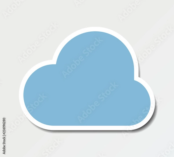 Obraz Blue Cloud Icon Sticker