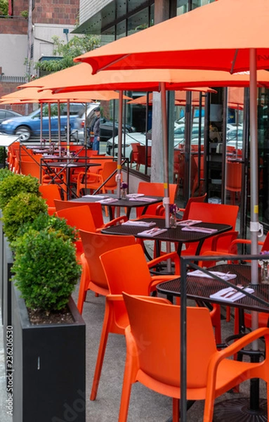 Obraz Tables and chairs in cafe