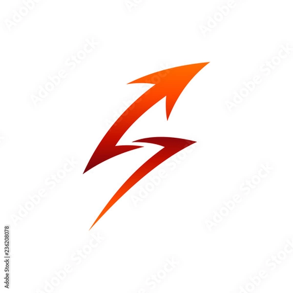 Obraz Arrow Thunder Letter S Business Logo Template