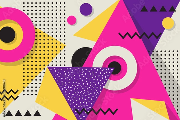 Obraz Memphis geometric background
