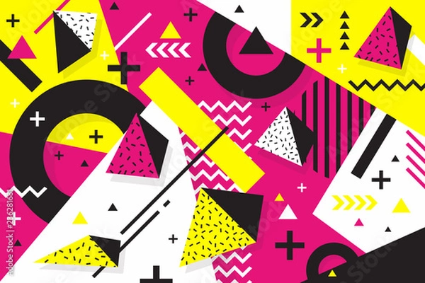 Obraz Memphis geometric background
