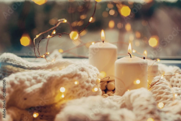 Obraz three burning candles