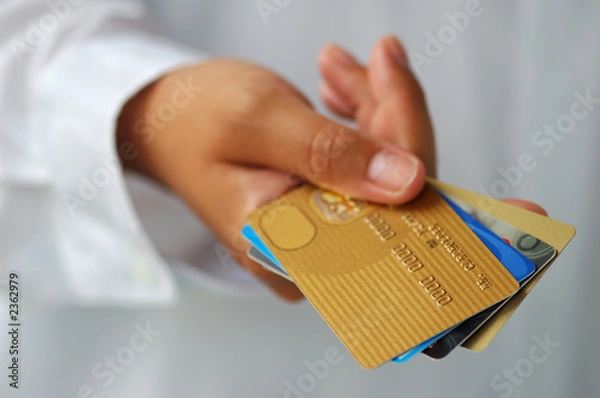 Obraz hand with credit cards