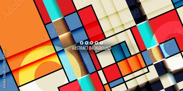 Obraz Geometric colorful abstract background