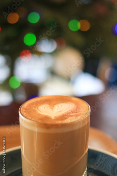 Fototapeta 카페라떼와 빚망울