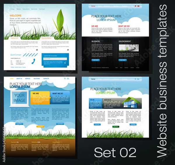 Obraz website business templates set 02