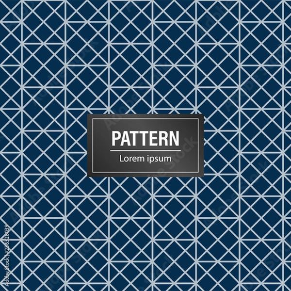 Obraz Geometric pattern background. Minimal and modern blue background