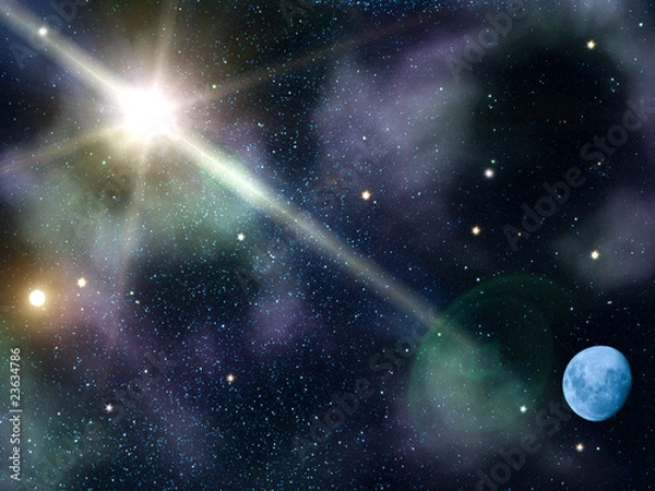 Obraz Sky Night Stars Moon