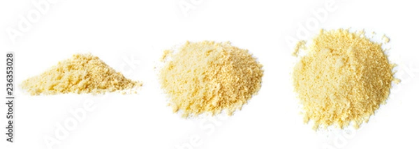 Obraz ground cheese isolated on white background