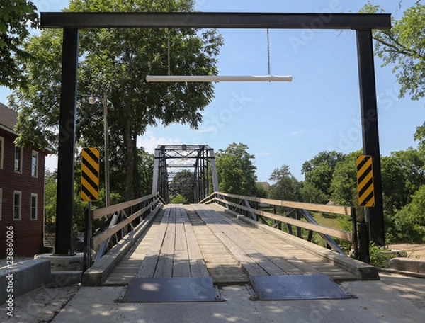 Obraz Old Bridge With Trees