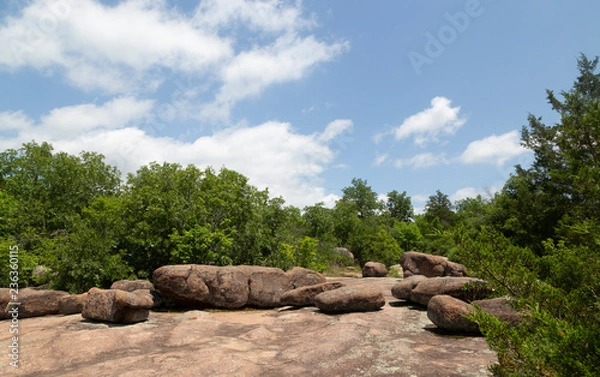 Obraz Granite With Trees and Sky