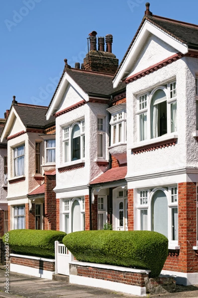 Obraz Row of Typical English Terraced Houses at London.