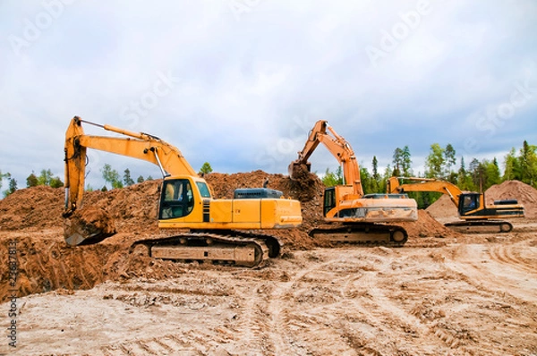 Fototapeta Excavators
