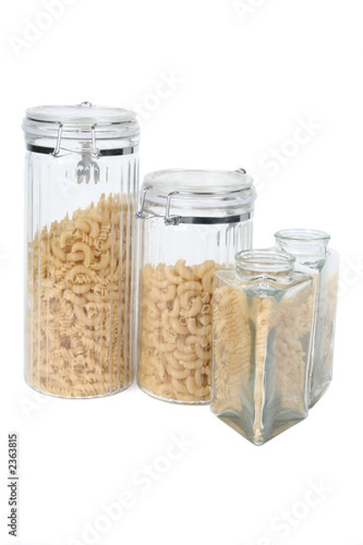 Obraz two glass jars with pasta