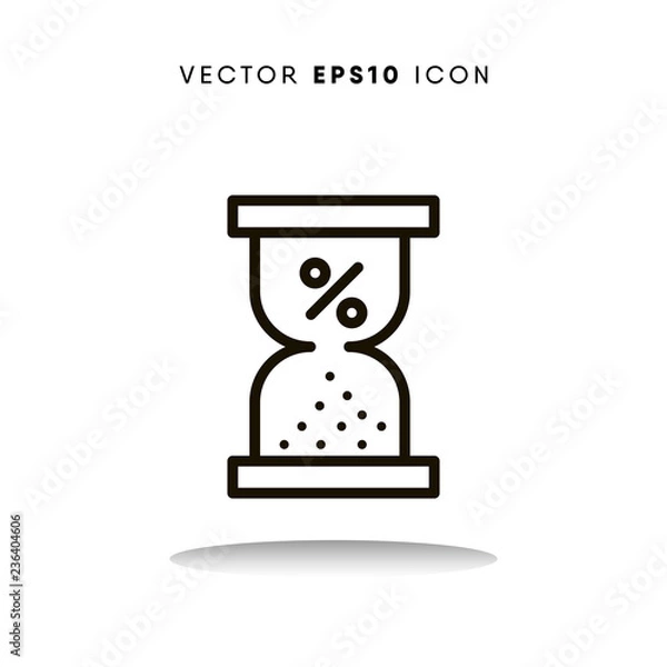 Fototapeta Sand watch cyber monday vector icon