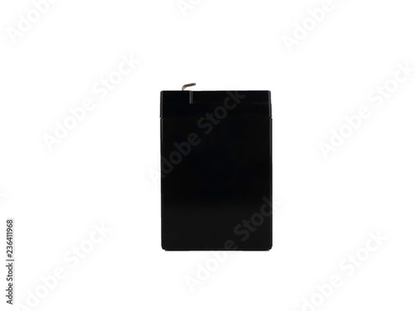 Fototapeta Sealed lead acid battery 6V 4.5AH isolated on white background.