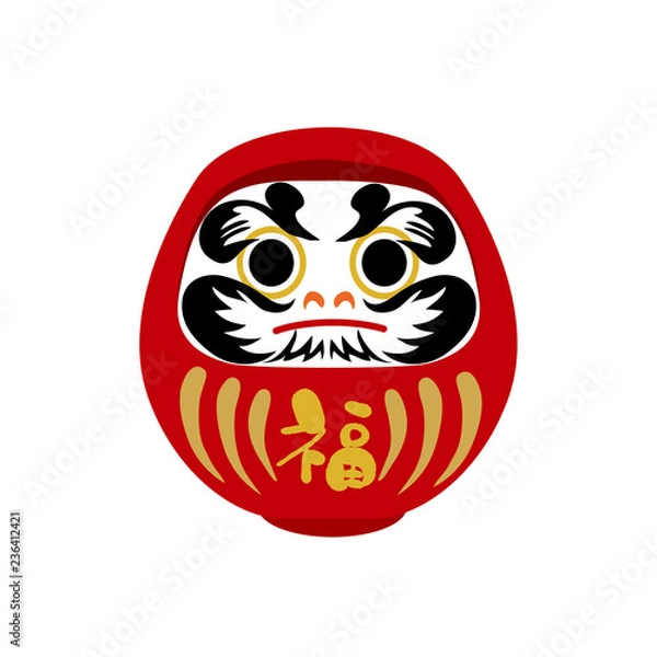 Obraz  だるま　イラスト