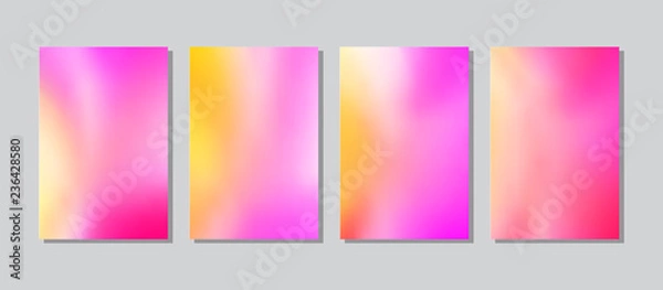 Fototapeta Screen gradient set with modern abstract backgrounds.