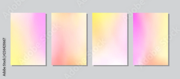 Fototapeta Screen gradient set with modern abstract backgrounds.