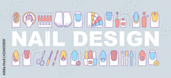 Fototapeta Nail design word concepts banner