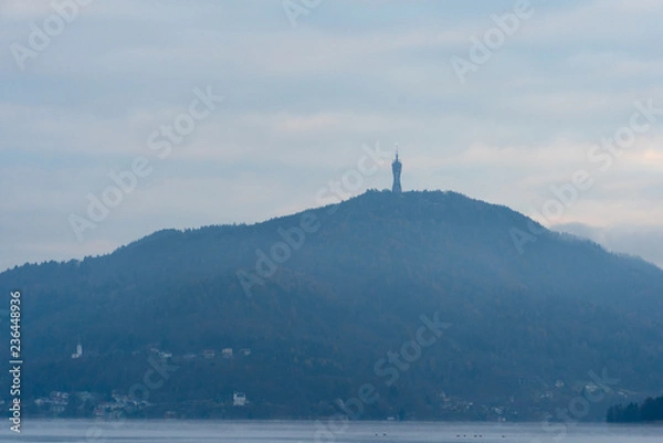 Obraz Sunset on a mountain lake