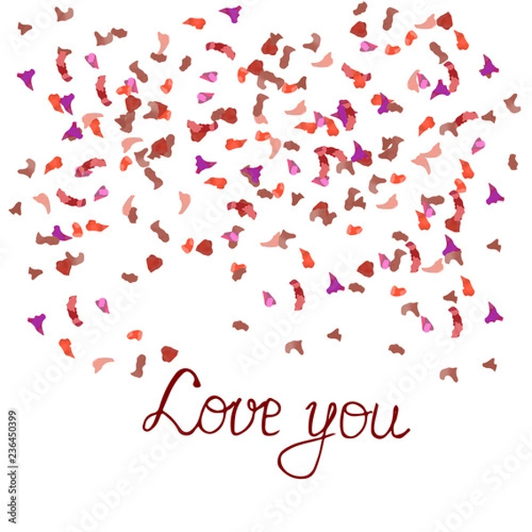 Fototapeta watercolor valentines day card