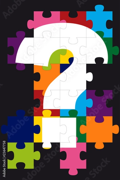 Obraz Fragezeichen-Puzzle