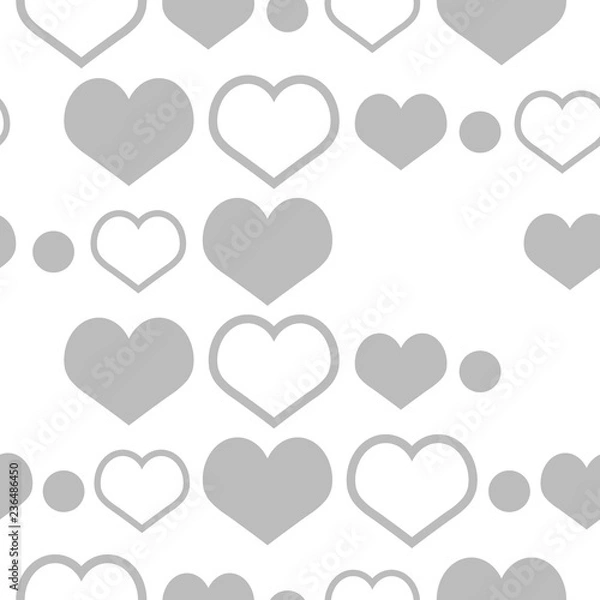 Fototapeta seamless abstract pattern with hearts