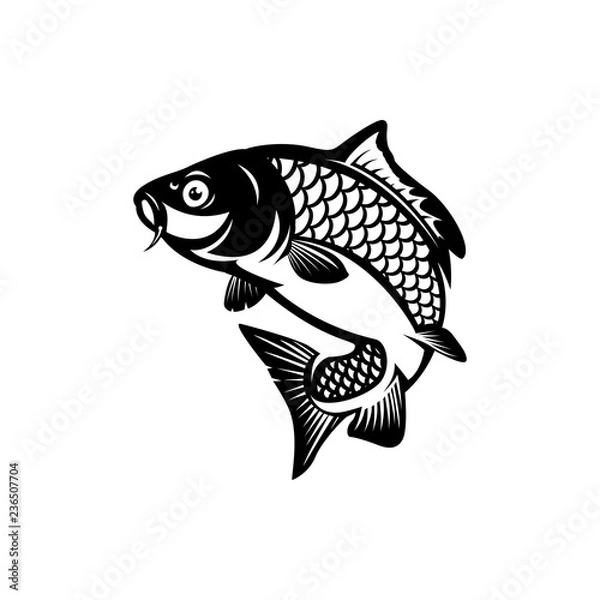 Obraz carp fish, fishing symbol