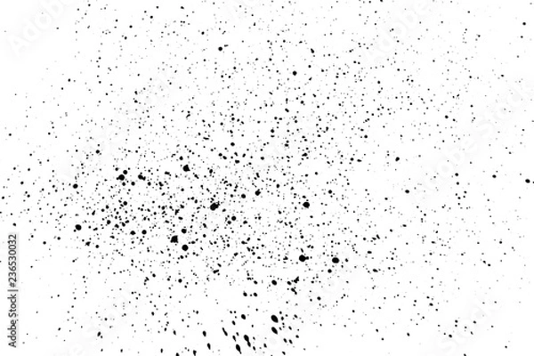 Fototapeta Black paint spray vector texture. Splatter pattern