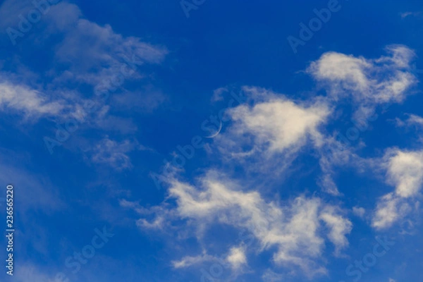 Fototapeta Clouds after rain before sunset as a background