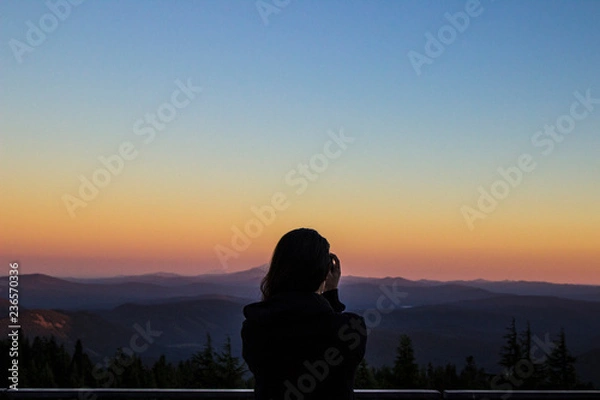 Fototapeta Sunset view model