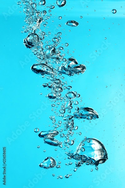 Obraz water splash with air bubbles