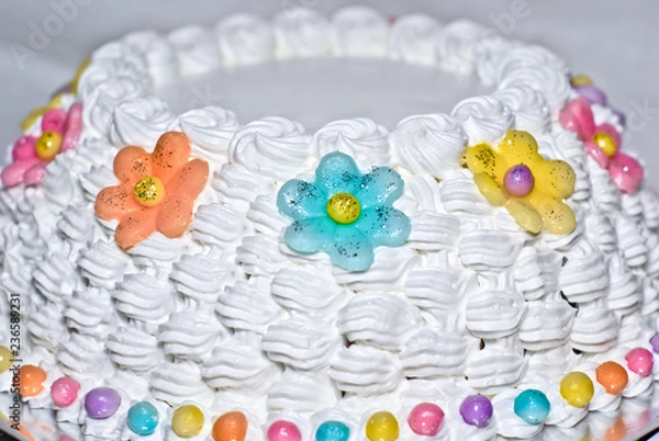 Fototapeta White cake