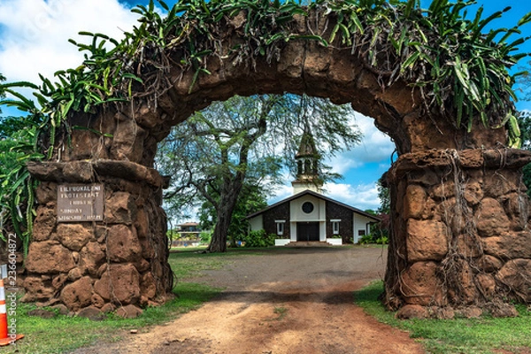 Fototapeta Protestant Church in Haleiwa, Oahu, Hawaii