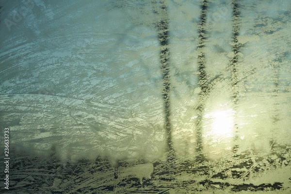 Fototapeta frost patterns on glass