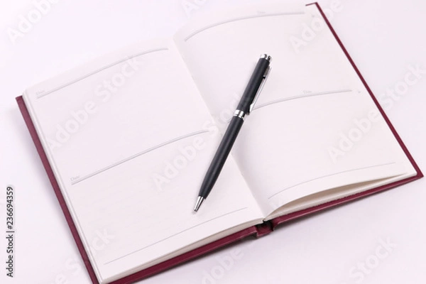 Fototapeta 日記張 ノート ペン