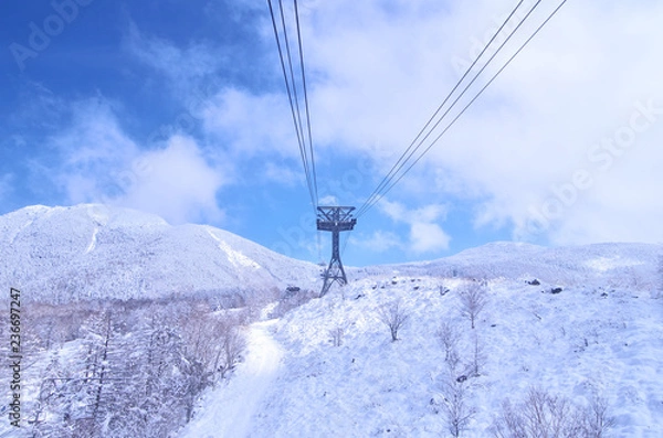 Obraz 北八ヶ岳ロープウエイから望む雪山