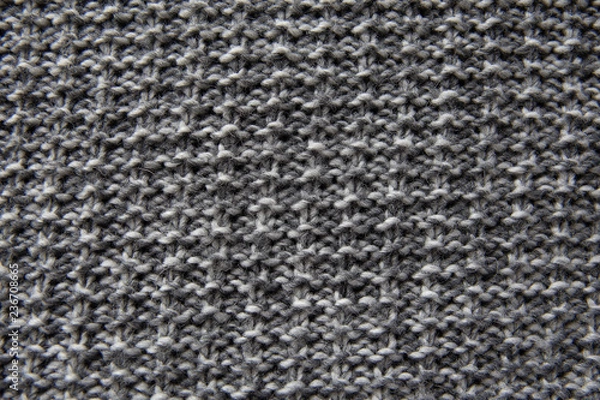 Fototapeta gray knitted background texture pattern of wool