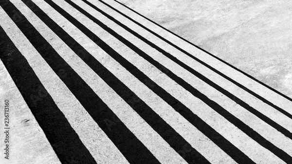 Obraz Black and white stairs down shot making them look 2D