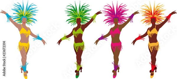 Obraz 4 danseuses de samba