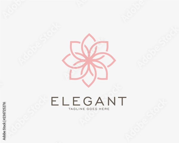 Obraz Luksusowe koncepcja projektowania logo, logo Lotus Flower, Piękno lub szablon logo spa