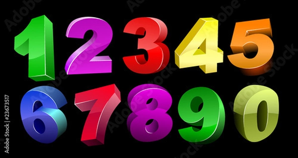 Obraz 3d numbers