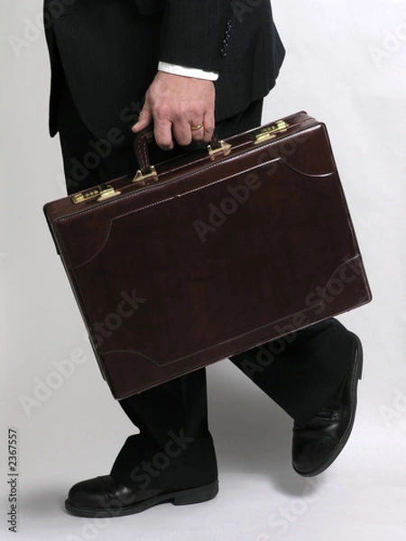 Fototapeta businessman running with briefcase 1