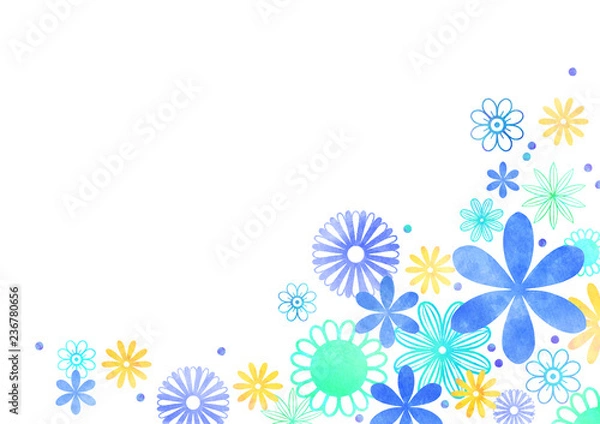 Fototapeta ポップ花フレーム