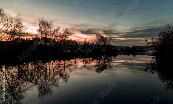 Obraz Fluss im Winter