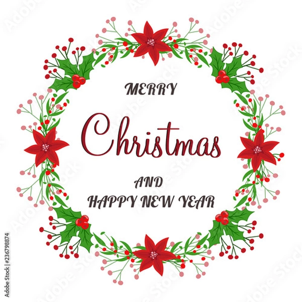 Fototapeta Christmas wreath - vector