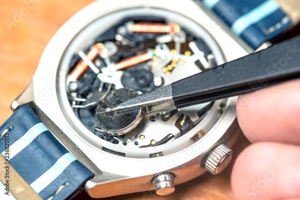 Obraz Battery replacement close up