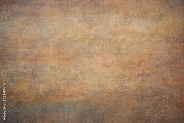 Fototapeta Orange brown art hand-painted background