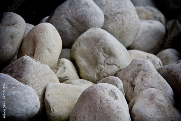 Fototapeta Gray river stones